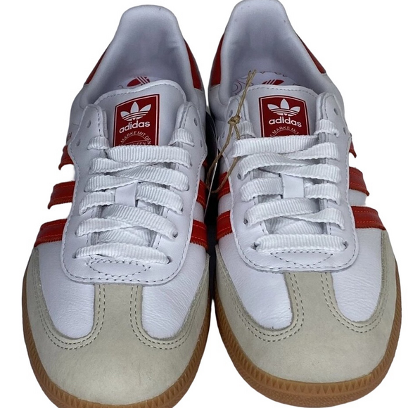 adidas Originals Shoes - NEW ADIDAS Women’s Samba OG Sneakers – White/Red Size 6 Leather Low-Top IF6513